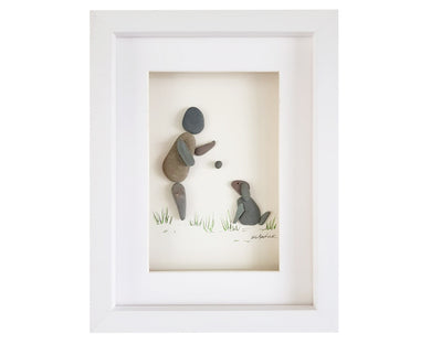 Owner & Sitting Dog