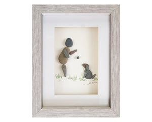 Owner & Sitting Dog