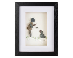 Owner & Sitting Dog