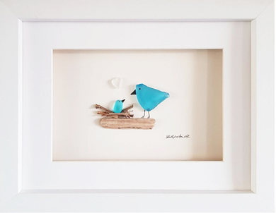 Nesting Birds (Blue)